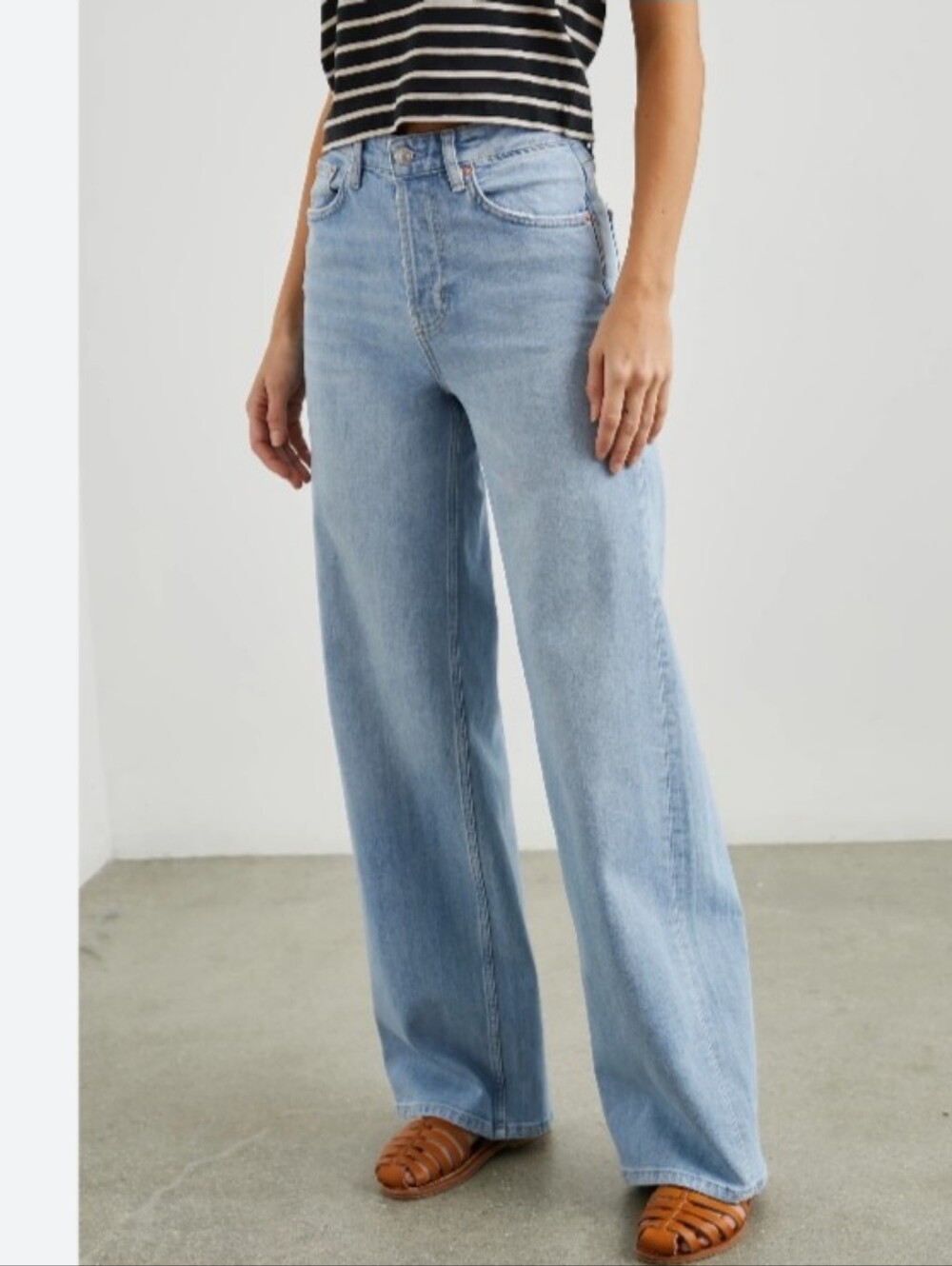 Rails The Getty High Rise Wide Leg Jean's In Blue Mist 30 NWT